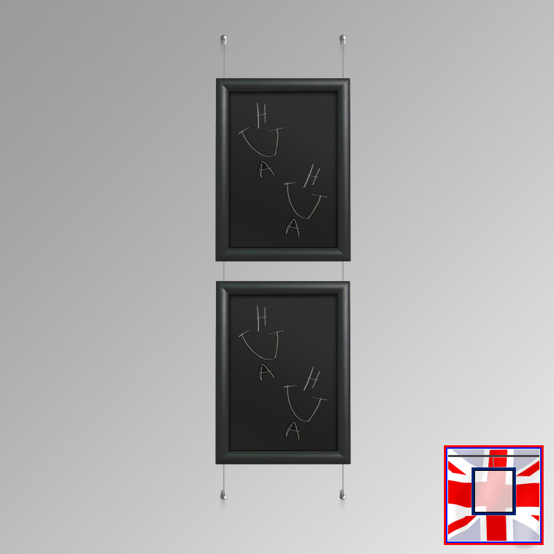 Black Framed Chalkboard Hanging Kit