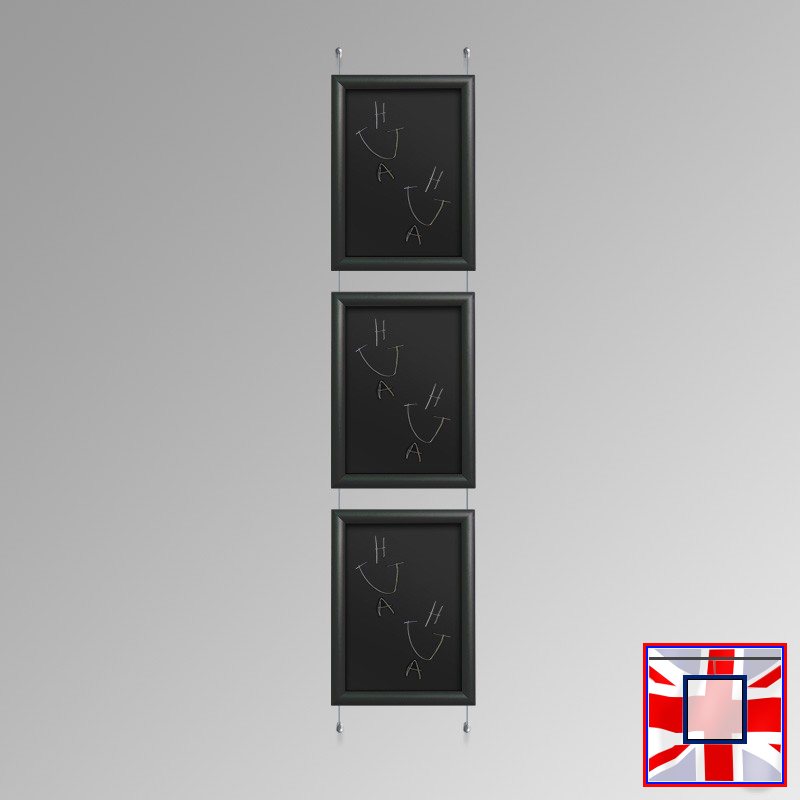 Black Framed Chalkboard Hanging Kit