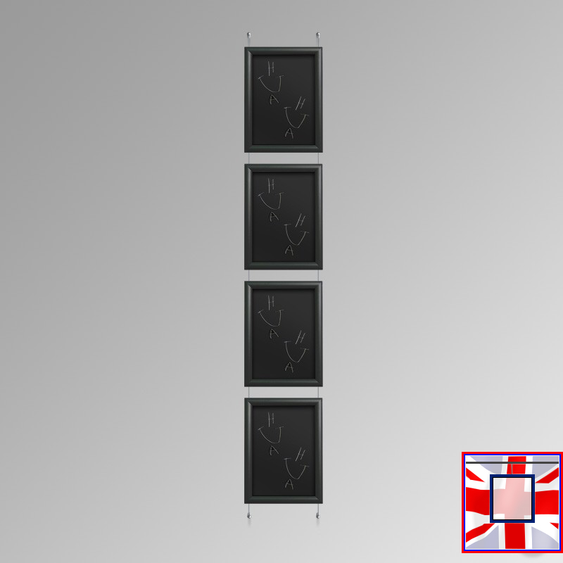 Black Framed Chalkboard Hanging Kit