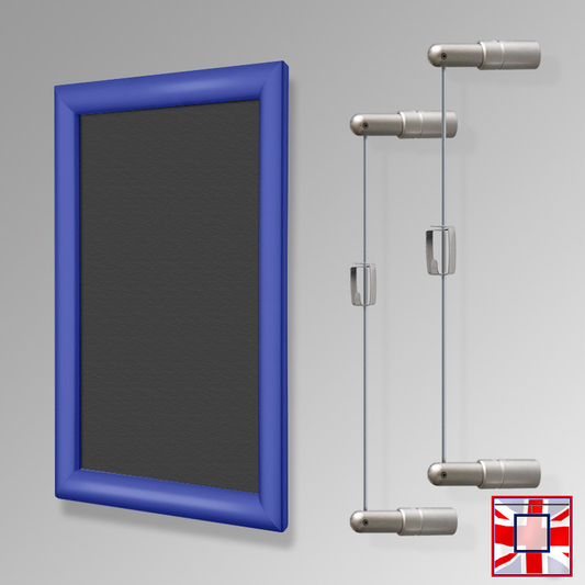 Blue Wall-to-Wall Hanging Chalk Board Kit