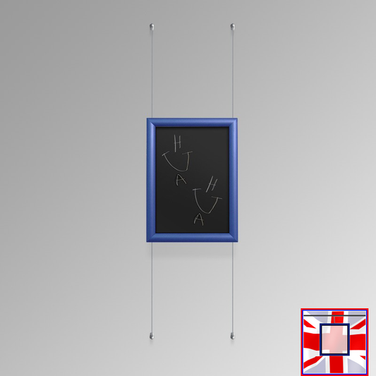 Blue Wall-to-Wall Mounted Chalk Board Hanging Kit