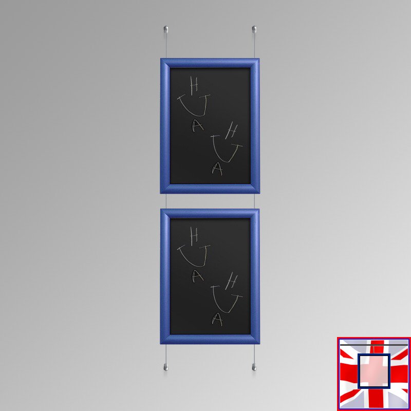 Blue Wall-to-Wall Hanging Chalk Board Kit