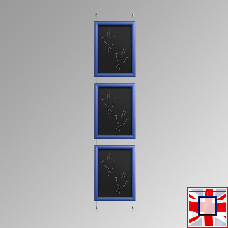 Blue Wall-to-Wall Hanging Chalk Board Kit