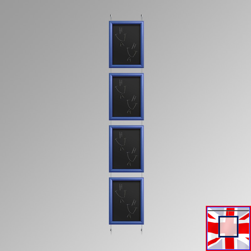 Blue Wall-to-Wall Hanging Chalk Board Kit
