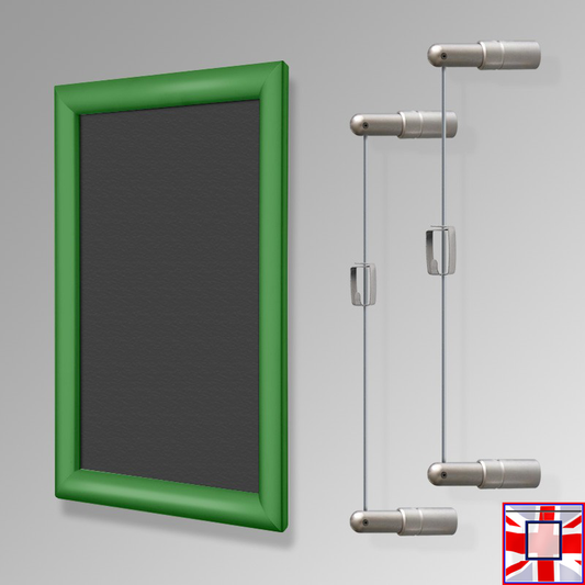 Green Wall-to-Wall Hanging Chalk Board Kit