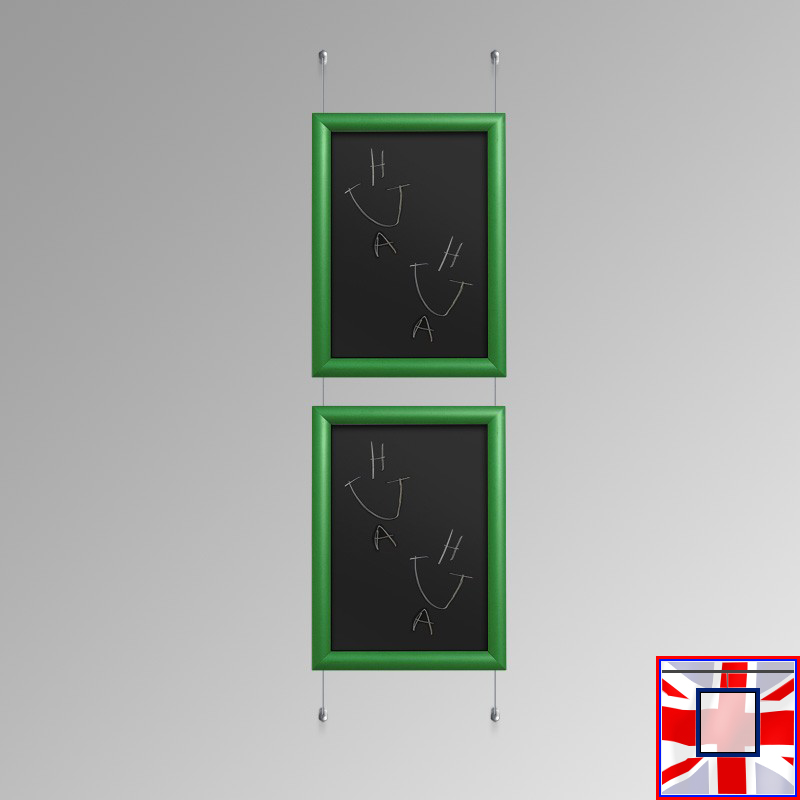 Green Wall-to-Wall Hanging Chalk Board Kit