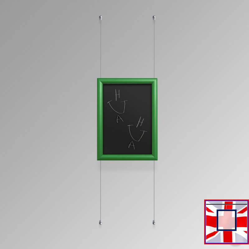Green Wall-to-Wall Mounted Chalk Board Hanging Kit