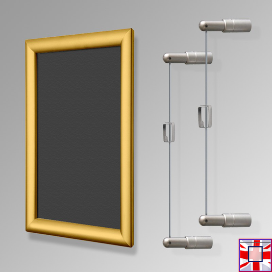 Gold Wall-to-Wall Hanging Chalk Board Kit