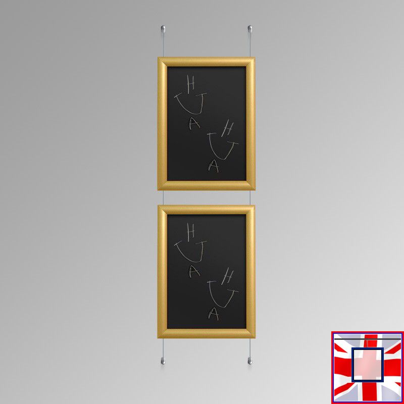 Gold Wall-to-Wall Hanging Chalk Board Kit
