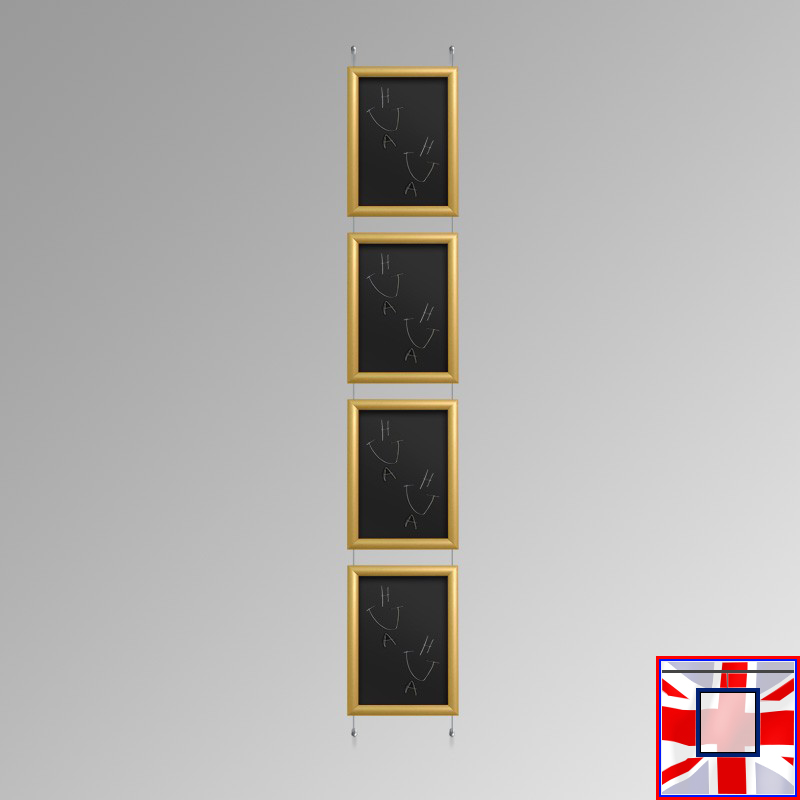 Gold Wall-to-Wall Hanging Chalk Board Kit