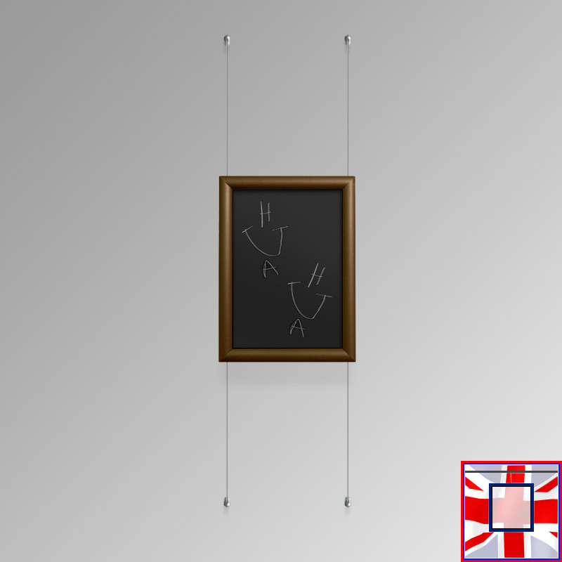 Walnut Framed Chalkboard Hanging Kit