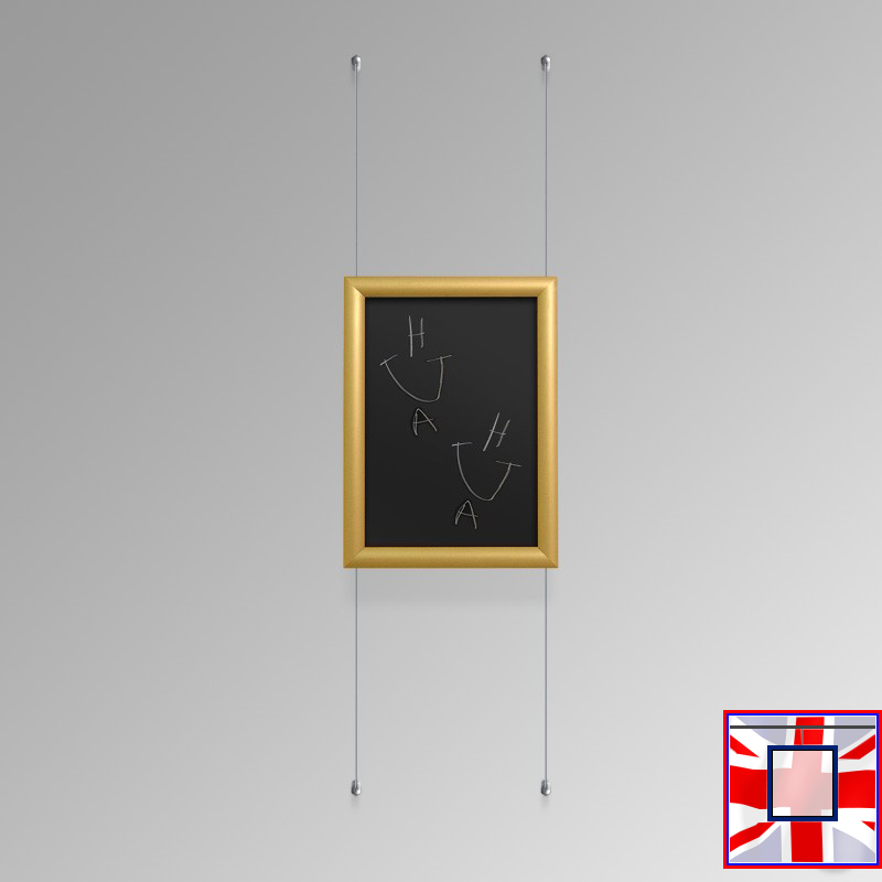 Gold Wall-to-Wall Mounted Chalk Board Hanging Kit