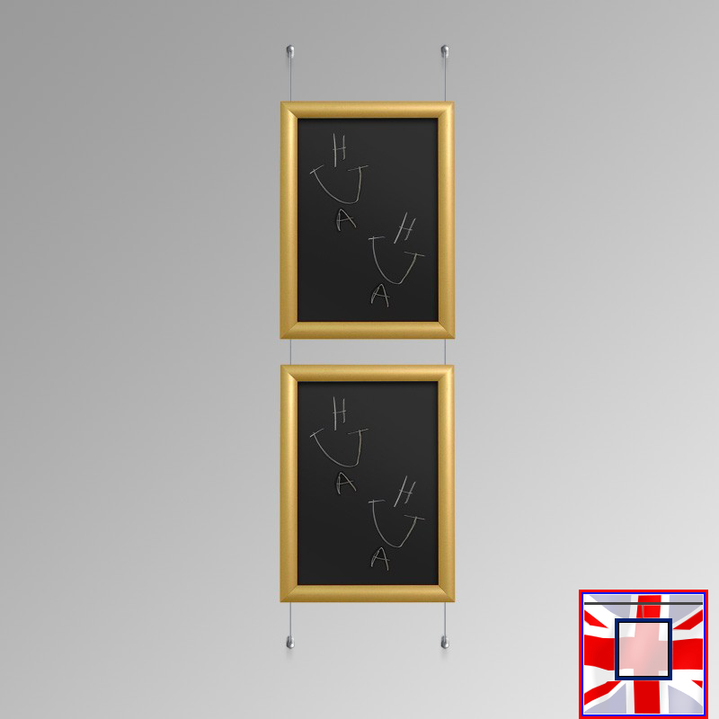 Gold Wall-to-Wall Mounted Chalk Board Hanging Kit