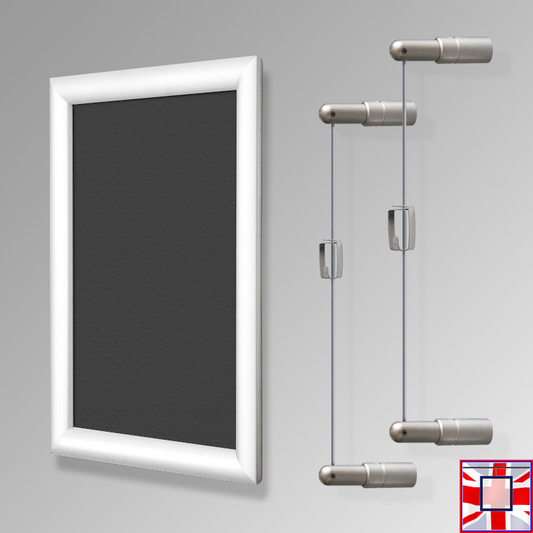 White Wall-to-Wall Hanging Chalk Board Kit
