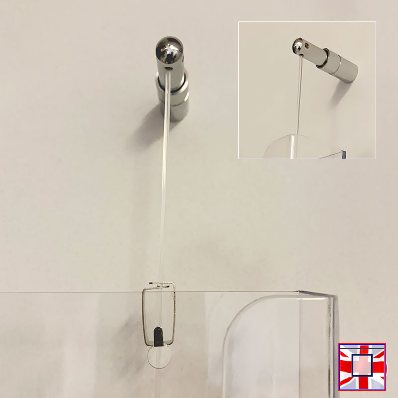 Wall-Mounted Leaflet Dispenser Kit  A4 A5 DL Brochure Holder (Cable Display System)