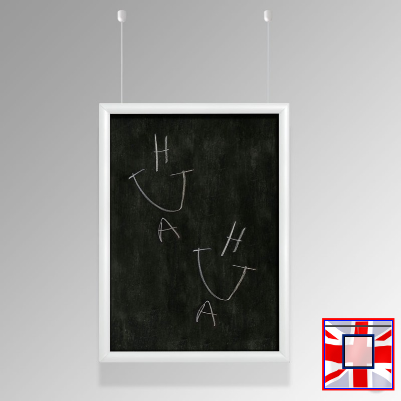 White Hanging Kit Chalkboard All Framed