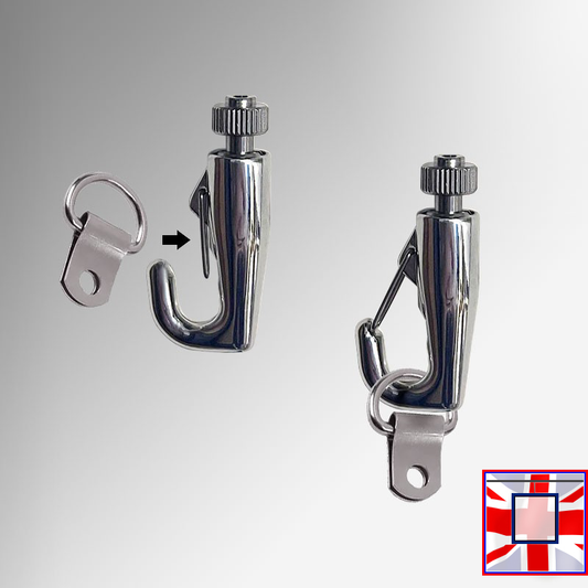 Self Locking White Captain Hook Moulding & Security Kit
