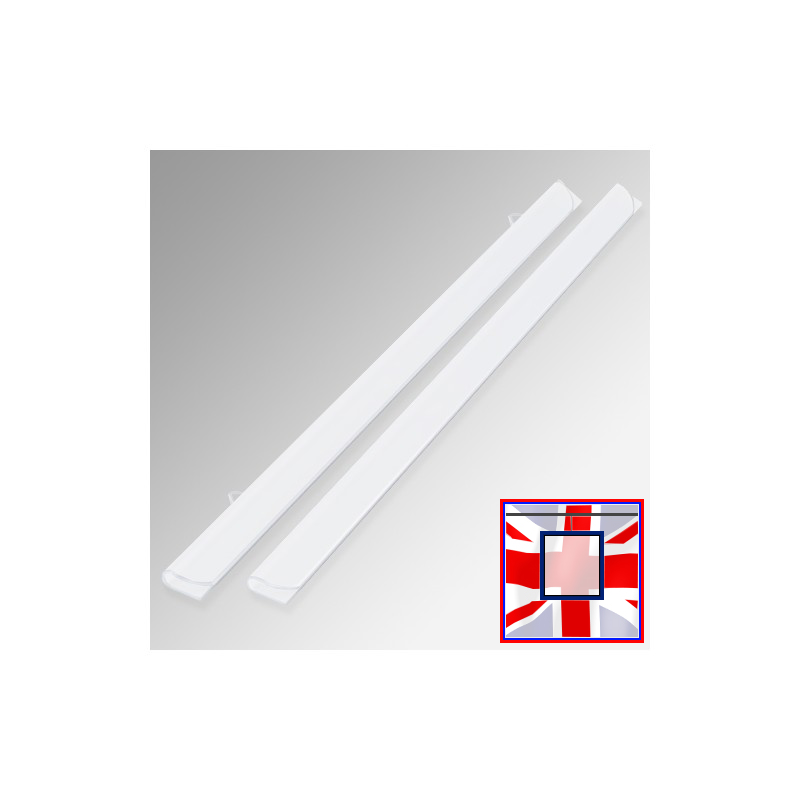 Plastic White Poster Hangers x2 for Drawings, Maps, Graphics (30 to 300cm)